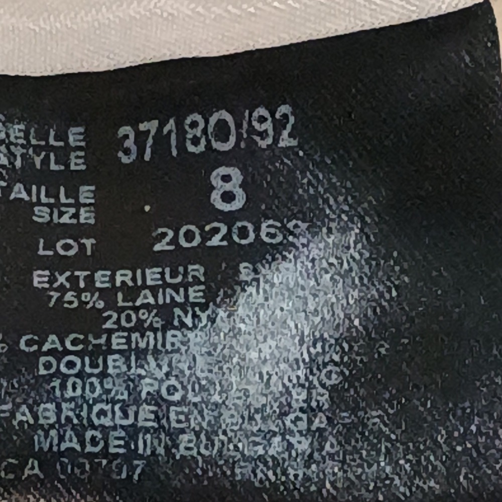 Vintage TRIBAL Wool Cashmere Blend Ivory/Cream‎ Zip Jacket Size 8 Lined Bulgaria - Picture 11 of 12